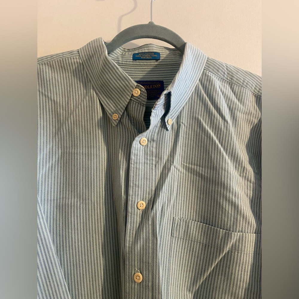 Pendleton Blue Stripped Button Down